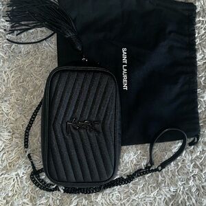 Saint Laurent All Black Mini Lou Camera Bag